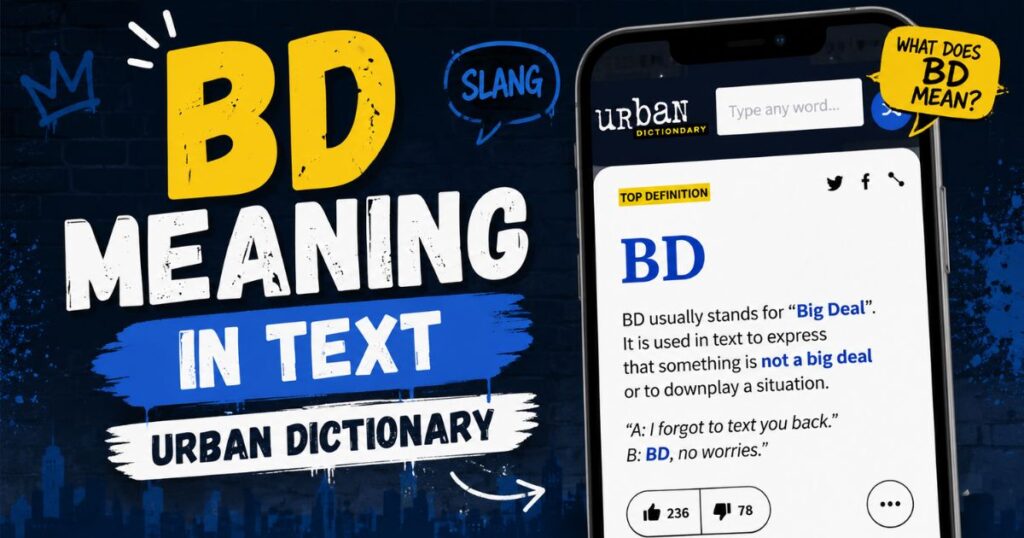 BD Meaning in Text Urban Dictionary