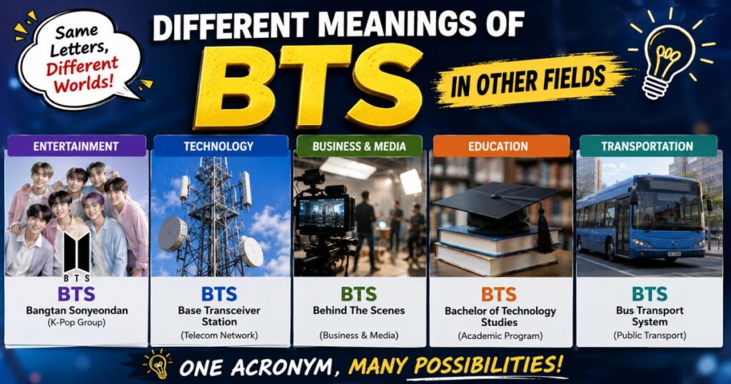 Different Meanings of BTS in Other Fields