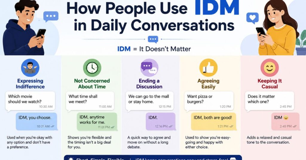 How People Use IDM in Daily Conversations