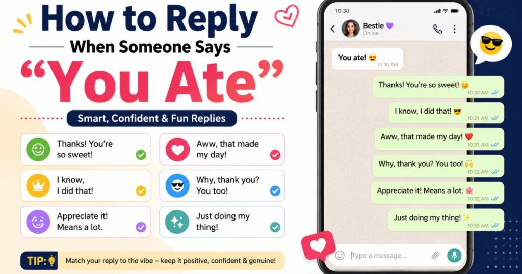 How to Reply When Someone Says You Ate