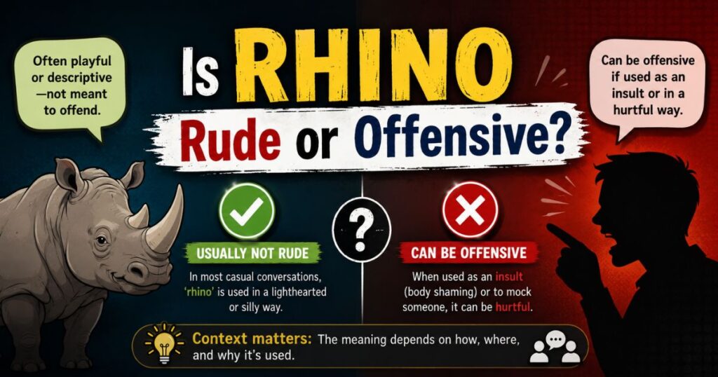 Is Rhino Rude or Offensive