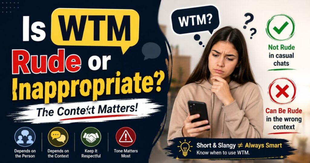 Is WTM Rude or Inappropriate