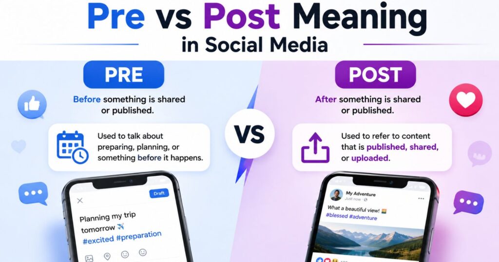 Pre vs Post Meaning in Social Media