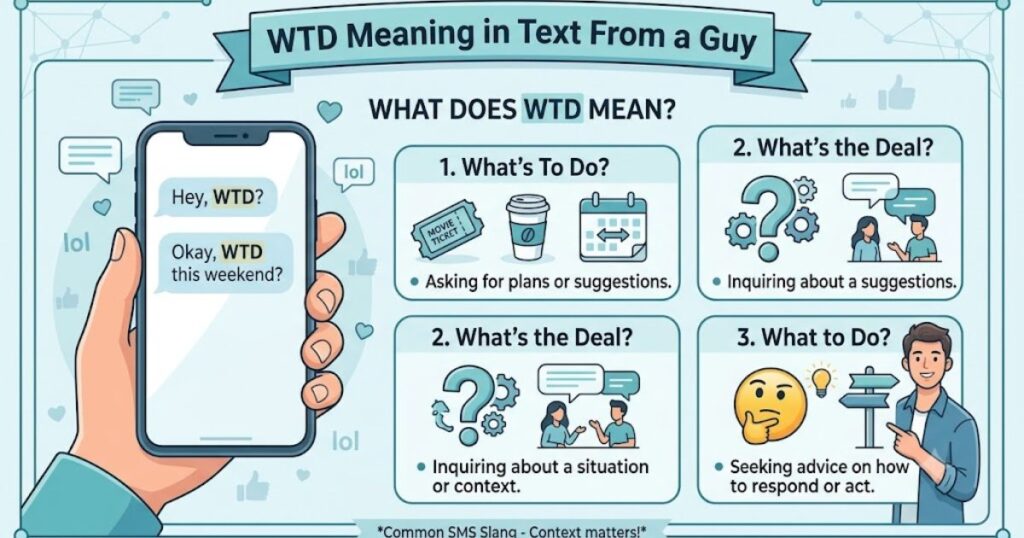 WTD Meaning in Text From a Guy