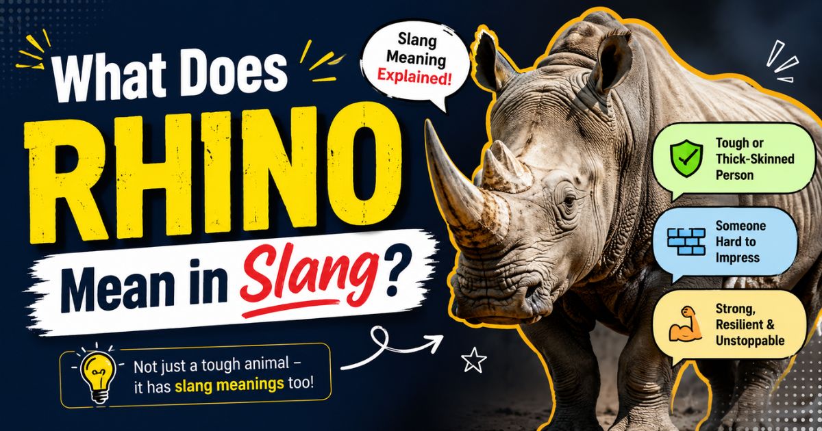 What Does Rhino Mean in Slang