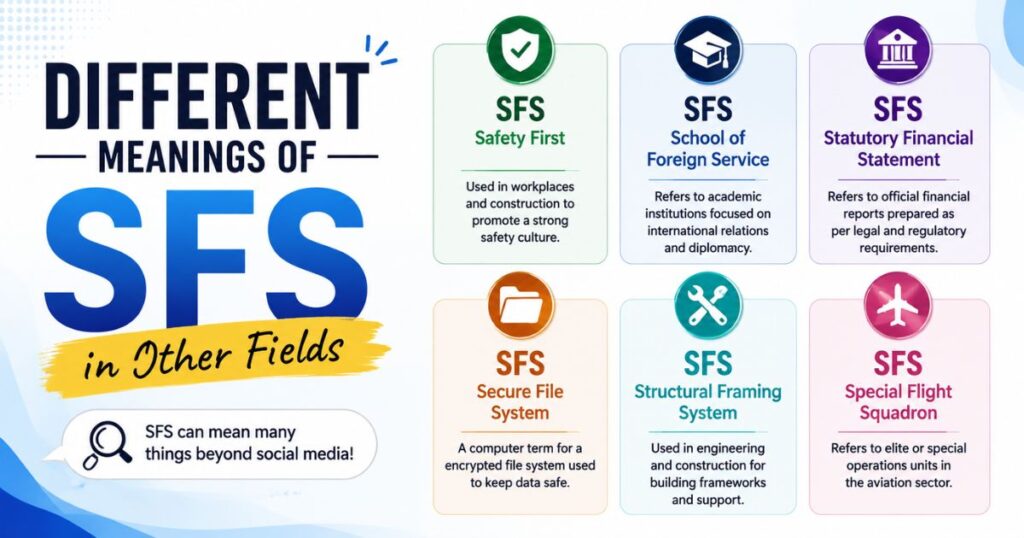 Different Meanings of SFS in Other Fields