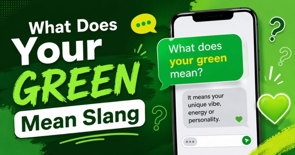 What Does Your Green Mean Slang