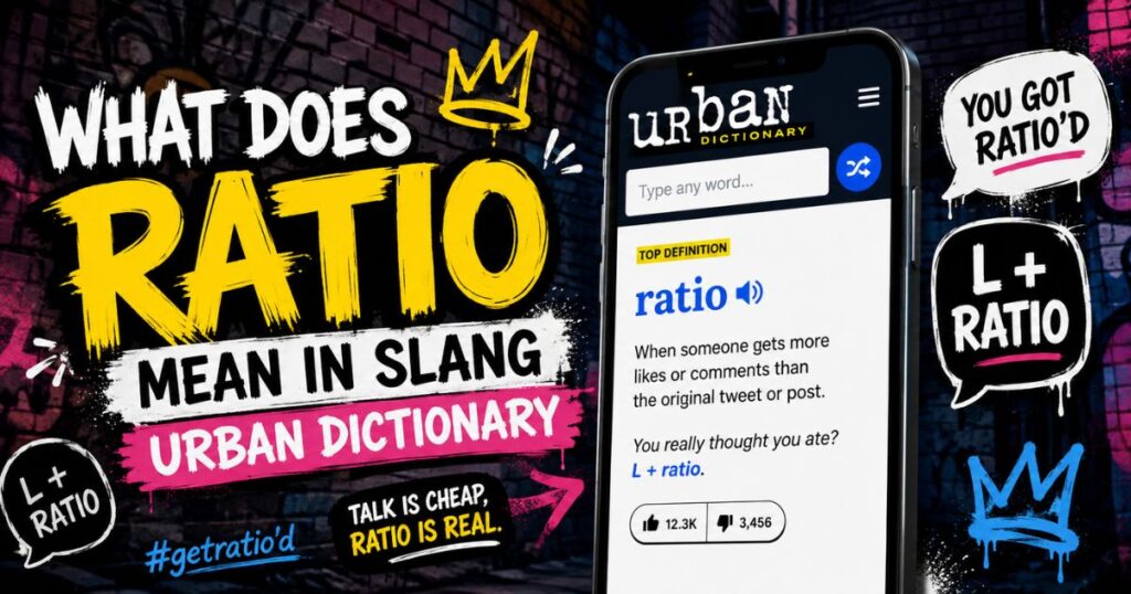 What does ratio mean in slang urban dictionary