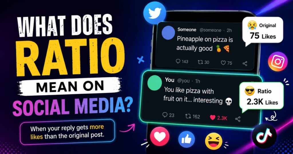 What does ratio mean on social media
