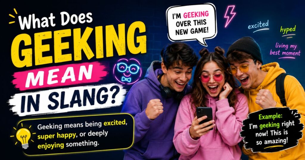 What Does Geeking Mean in Slang? Full Meaning Explained