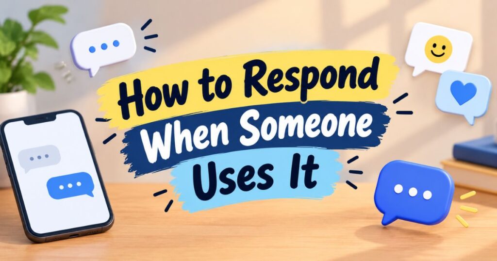 How to Respond When Someone Uses It 